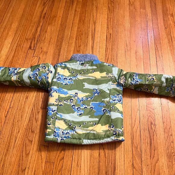 Obermeyer Jacket Girls Kids 5 Floral Purple Reversible Winter Coat - Picture 3 of 9